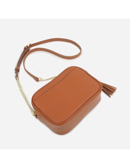 New women's crossbody phone bag, multi-layer shoulder bag, solid-color tassel bag, lightweight small square bag