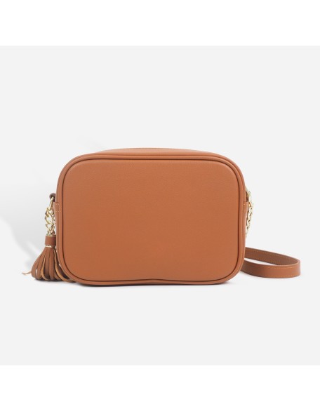 New women's crossbody phone bag, multi-layer shoulder bag, solid-color tassel bag, lightweight small square bag