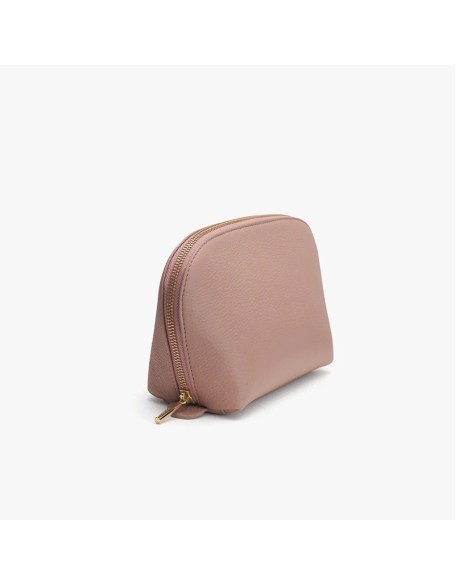 PU leather solid color makeup bag, new shell-shaped semi-circular toiletries bag, large capacity cosmetic storage bag