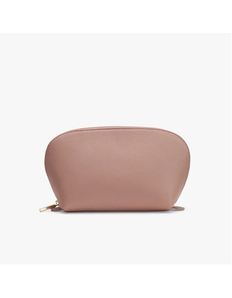 PU leather solid color makeup bag, new shell-shaped semi-circular toiletries bag, large capacity cosmetic storage bag
