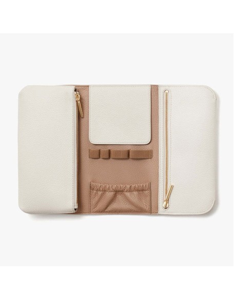 Makeup bag, beauty tools, leather storage bag, travel-friendly, minimalist, portable makeup brush bag