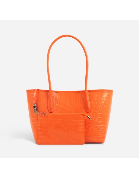 Crocodile-patterned underarm leather shoulder bag for women, stylish and versatile tote bag with a high-quality feel and large capacity