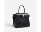 Crocodile-patterned handbag, women's luxury commuter bag, large capacity, versatile, office-style, single-shoulder crossbody leather bag