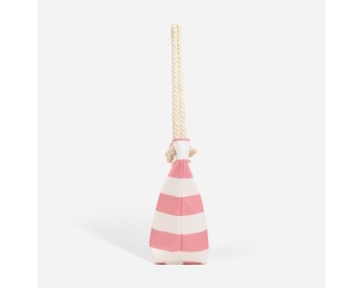 New striped nylon bag, waterproof beach bag, large capacity handbag, single shoulder bag, hemp rope handle shopping bag