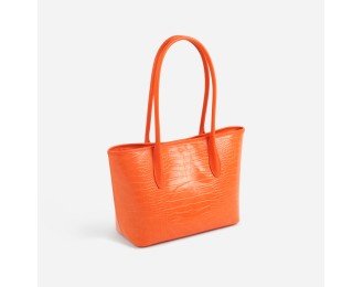 Crocodile-patterned underarm leather shoulder bag for women, stylish and versatile tote bag with a high-quality feel and large capacity